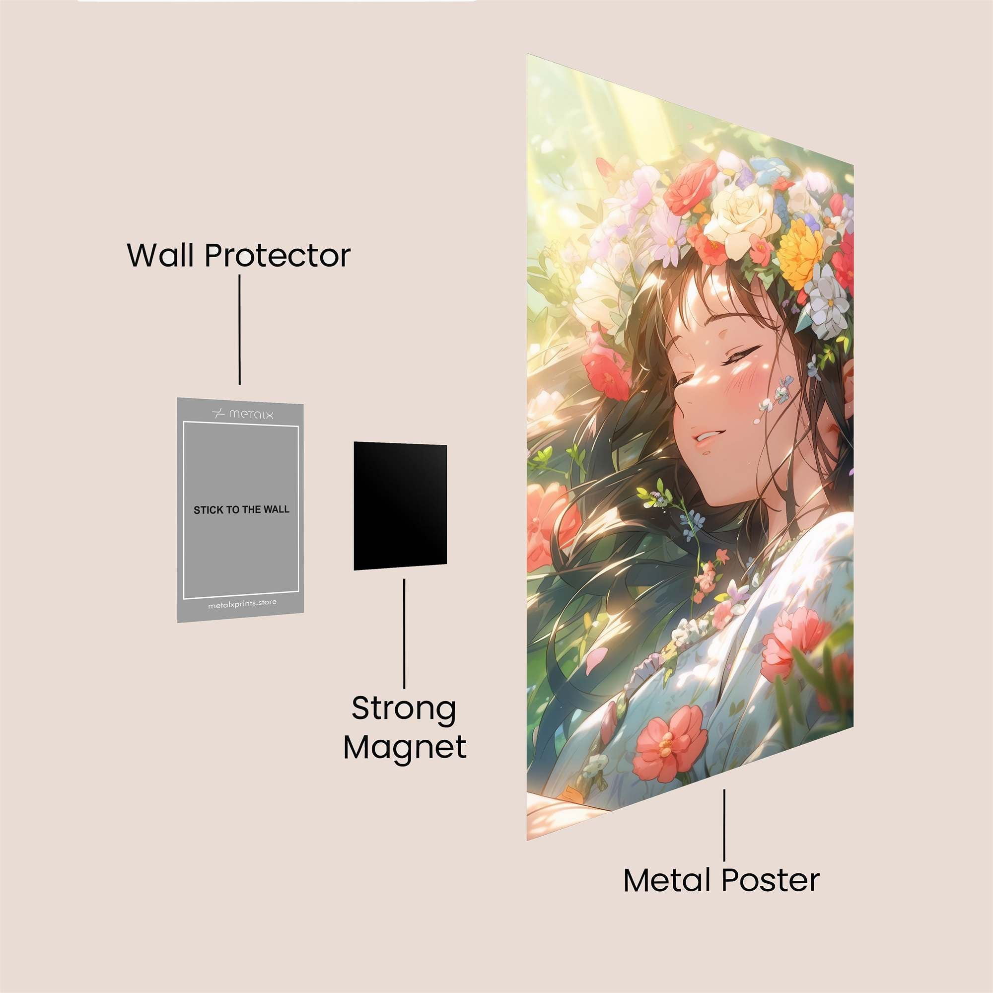 Floral Bliss Safe Wall Magnetic / M