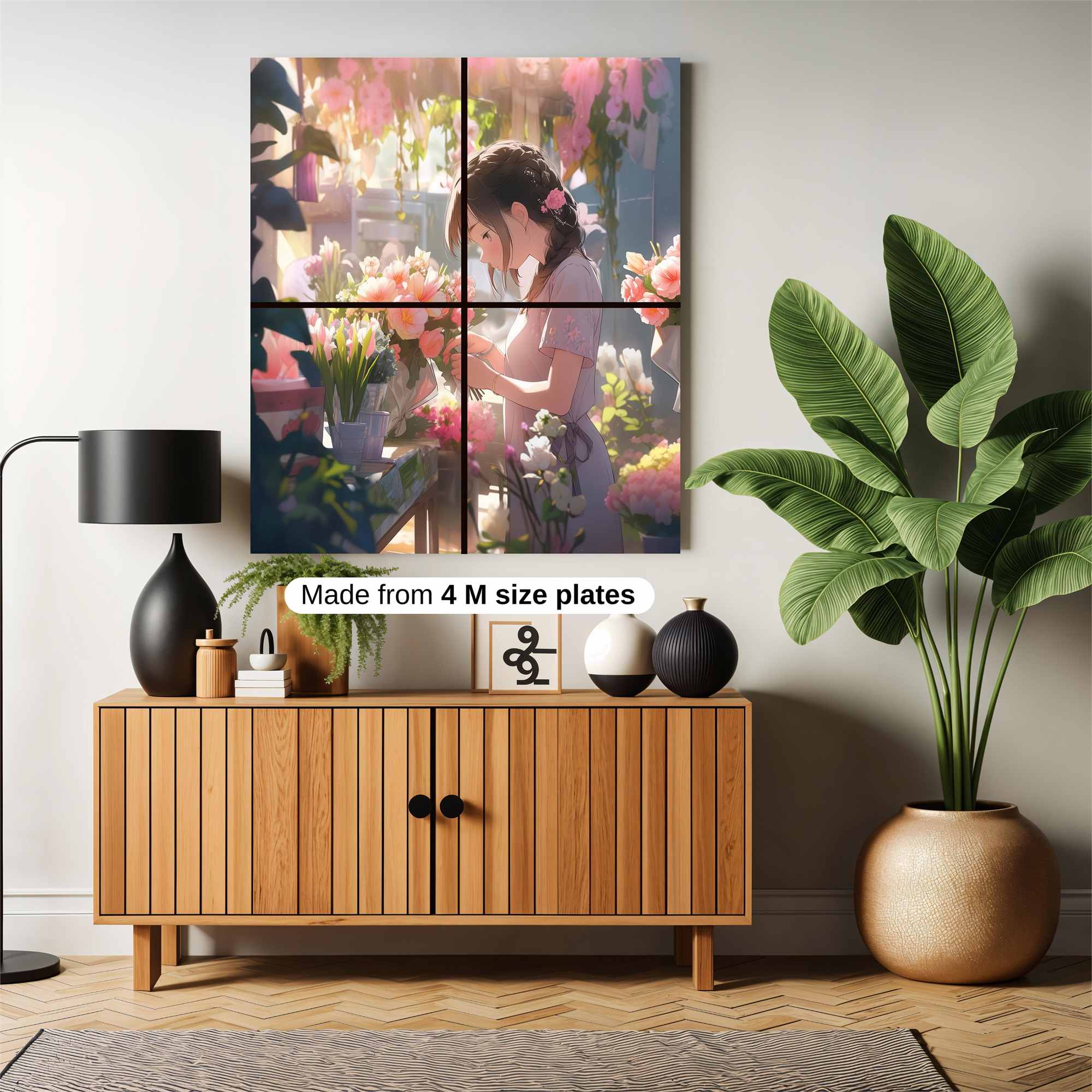 Floral Serenity Safe Wall Magnetic / M