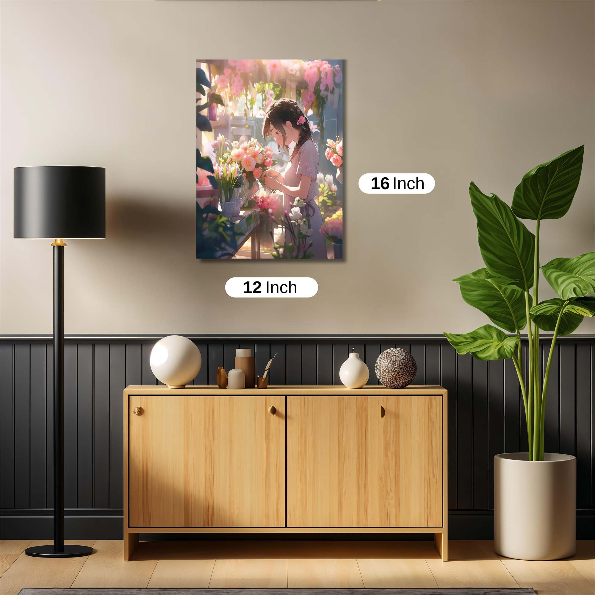 Floral Serenity Safe Wall Magnetic / M