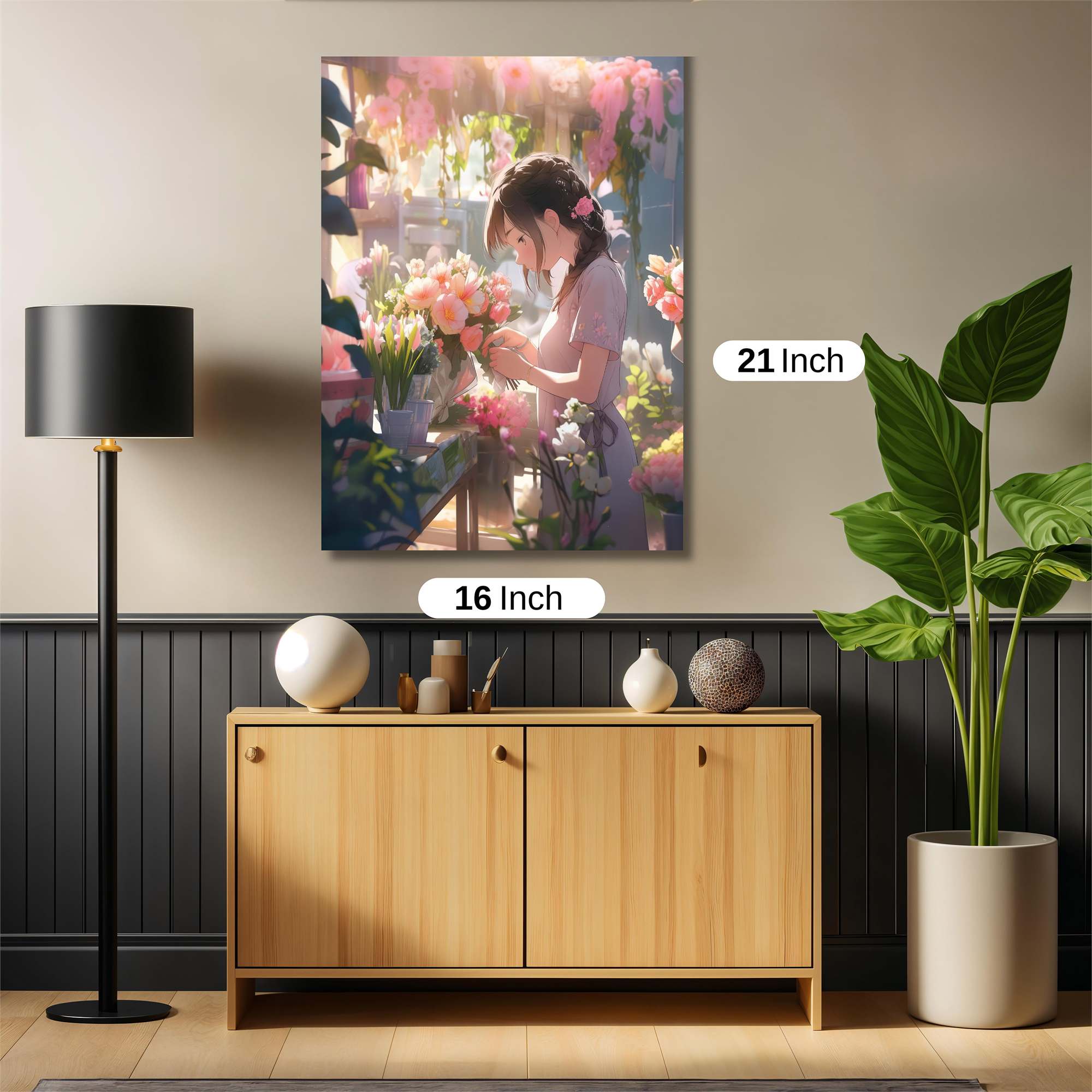 Floral Serenity Safe Wall Magnetic / M