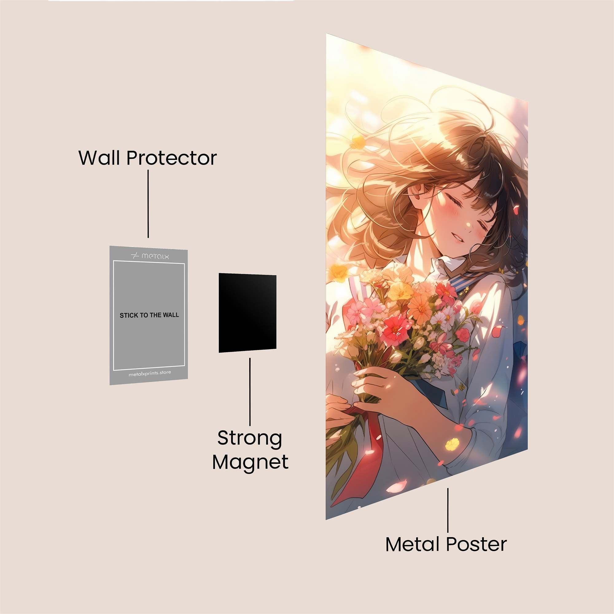 Floral Serenity Safe Wall Magnetic / M