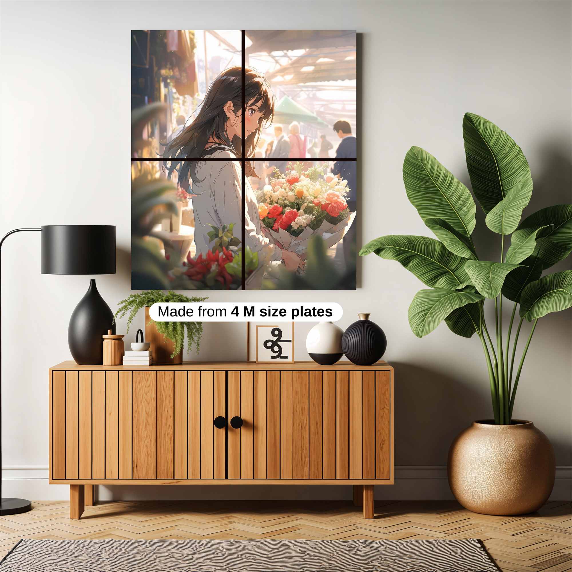 Floral Serenity Safe Wall Magnetic / M