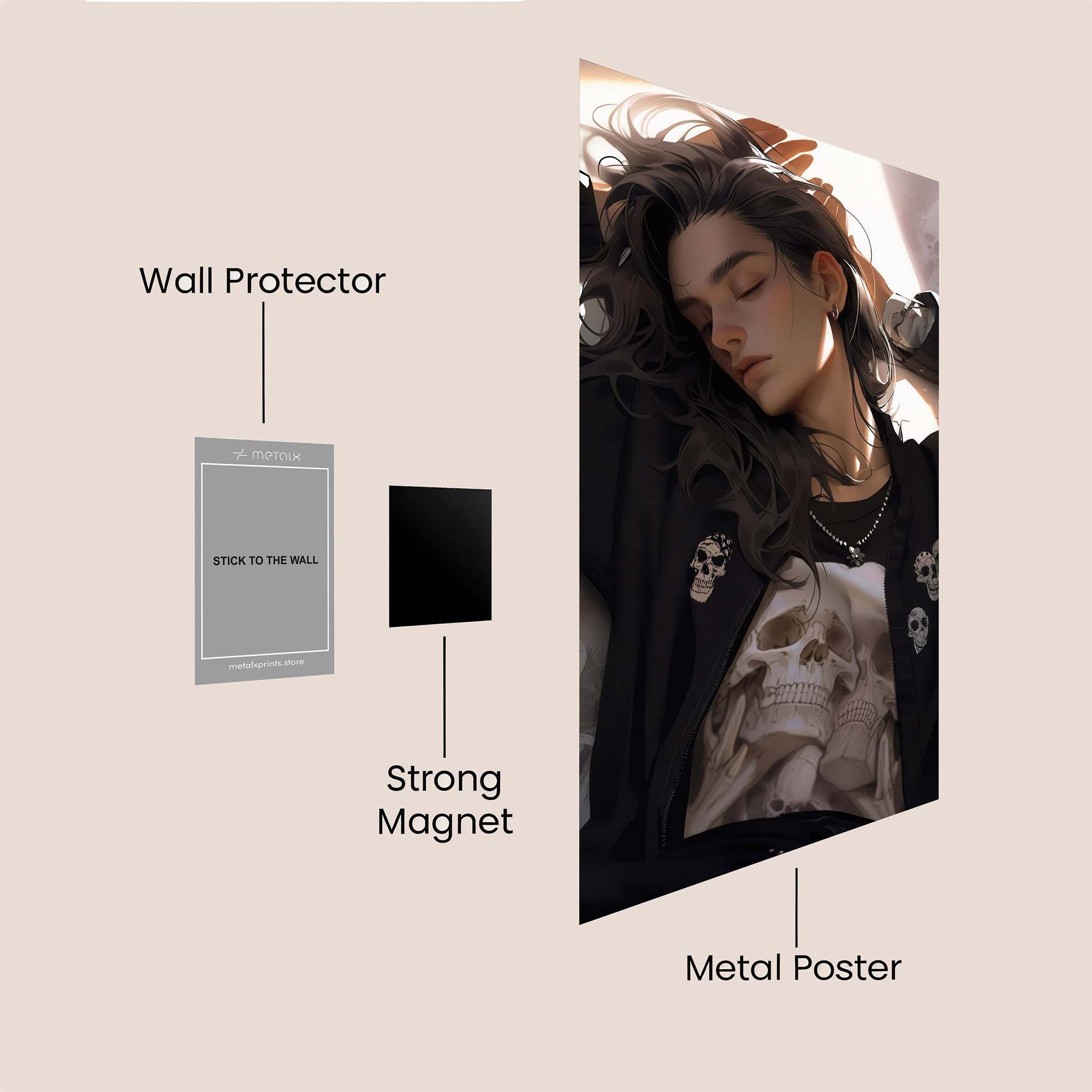 Skull Serenity Safe Wall Magnetic / M