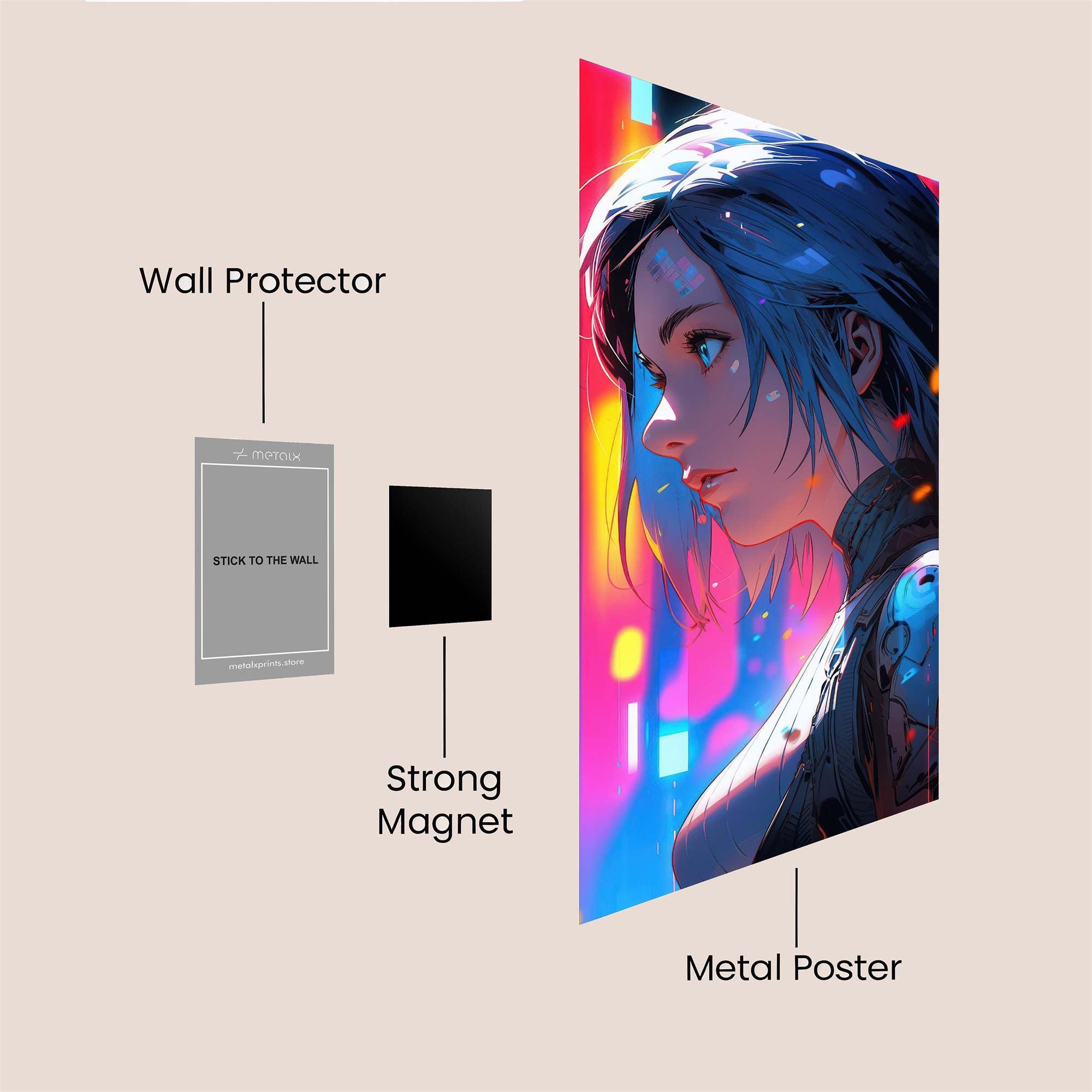 Cyber Serenity Safe Wall Magnetic / M