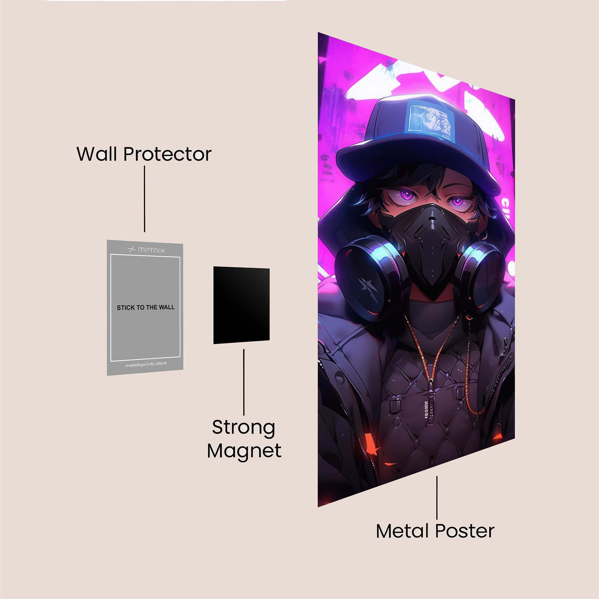 Neon Enigma Safe Wall Magnetic / M