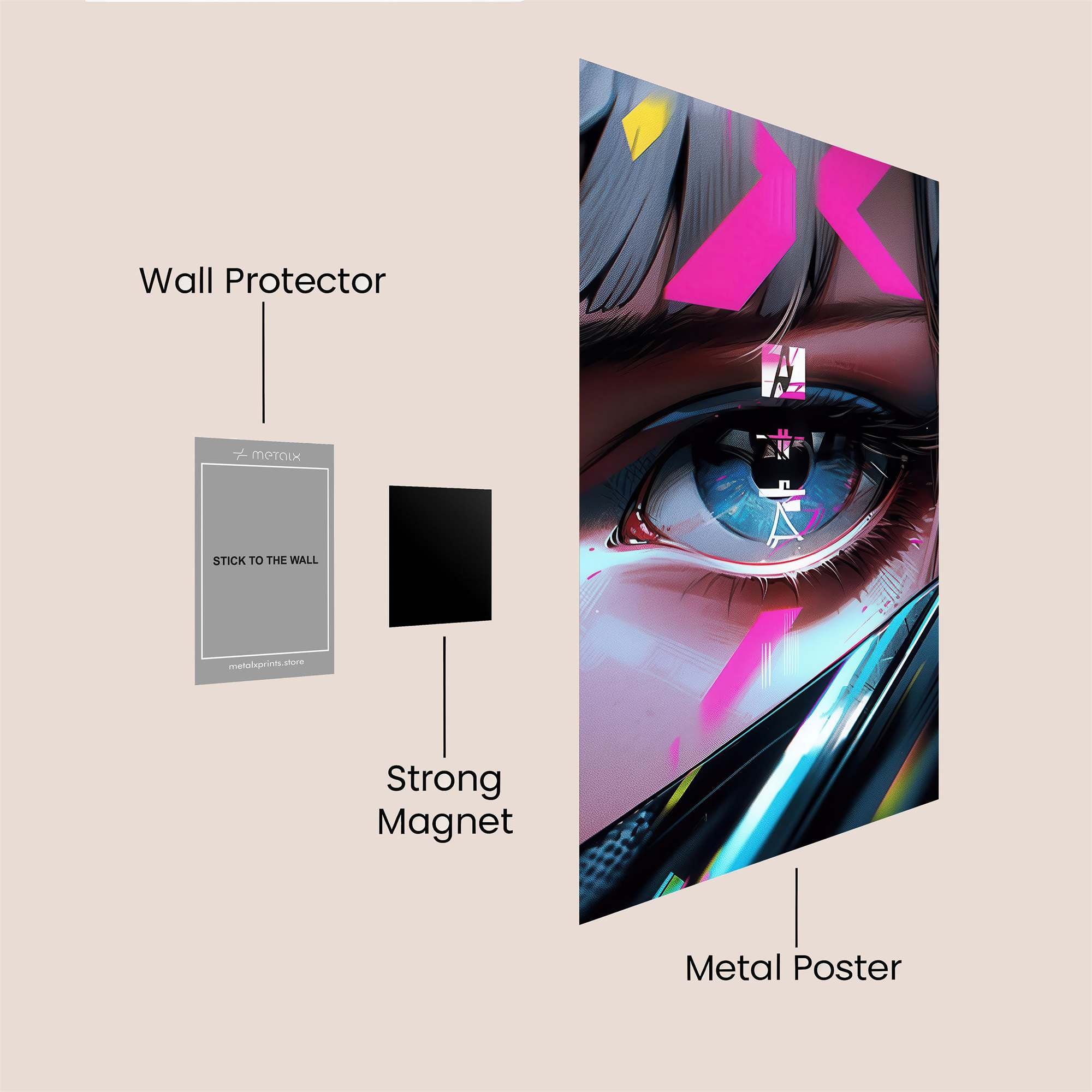 Cyber Serenity Safe Wall Magnetic / M