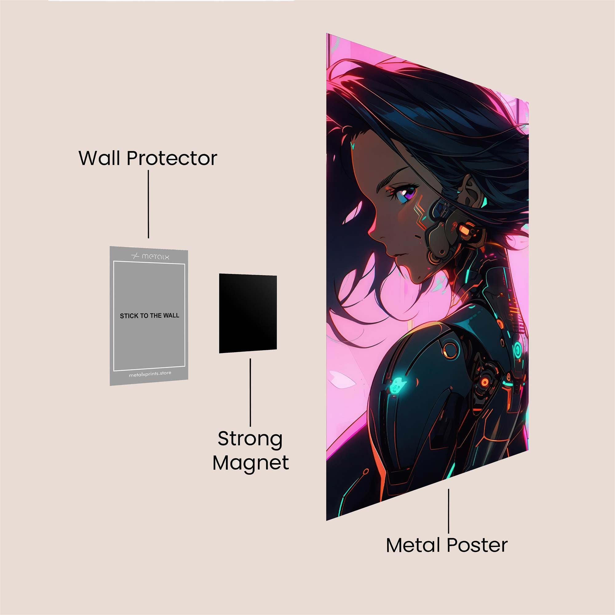 Cyber Serenity Safe Wall Magnetic / M