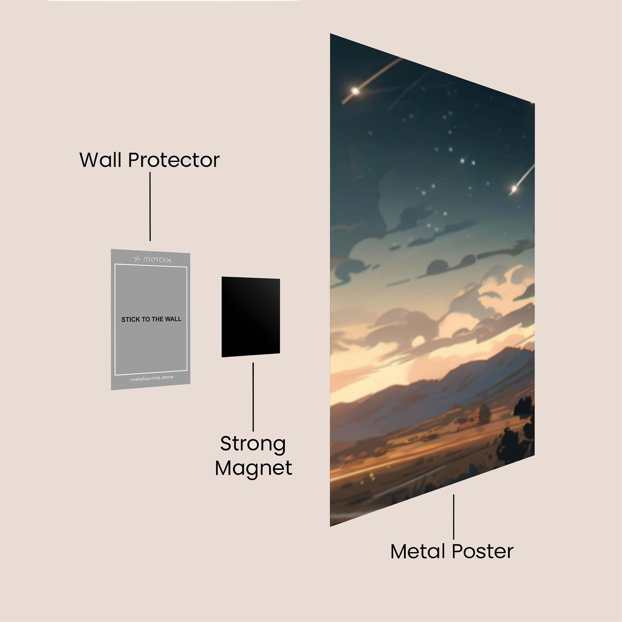 Meteor Serenity Safe Wall Magnetic / M