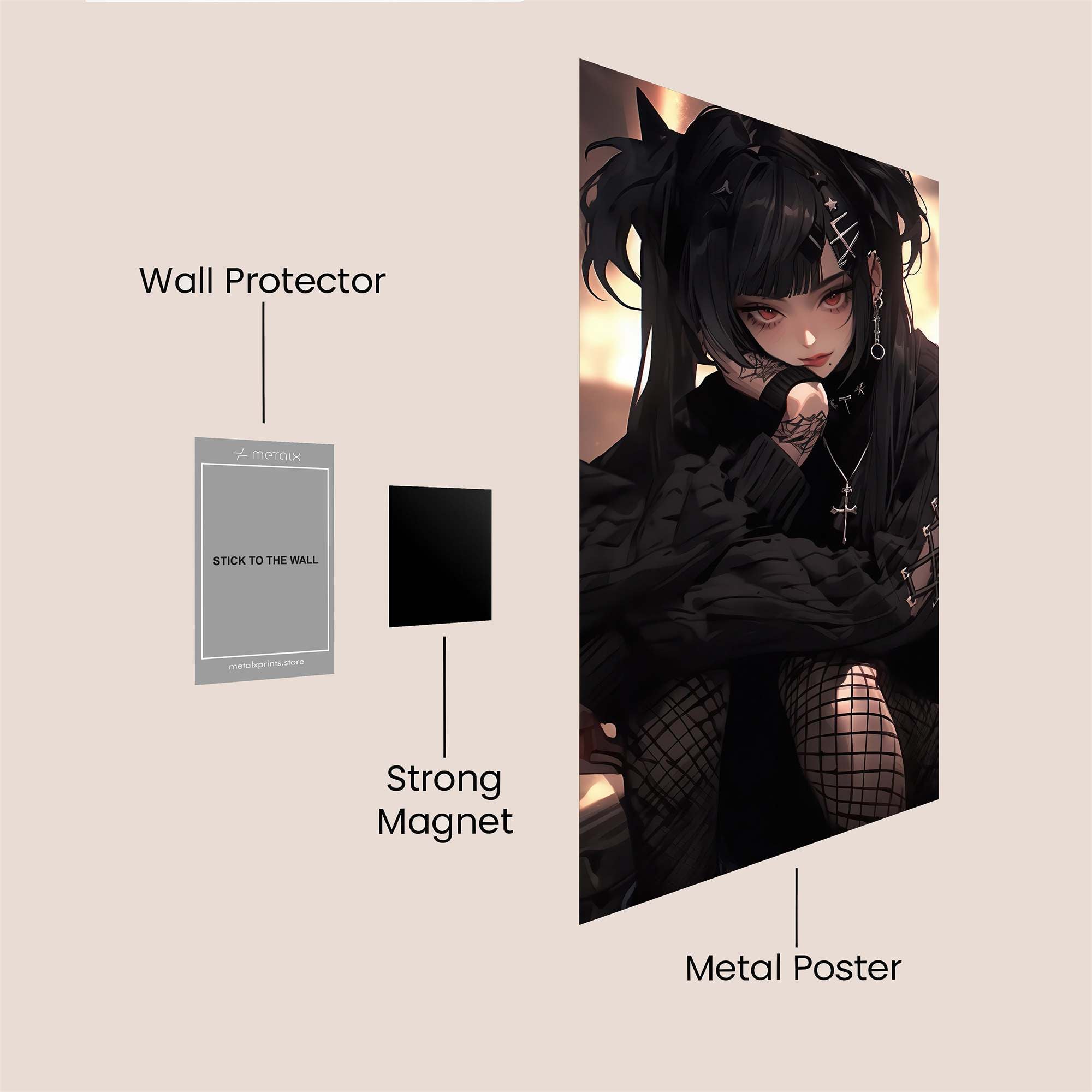 Gothic Whimsy Safe Wall Magnetic / M